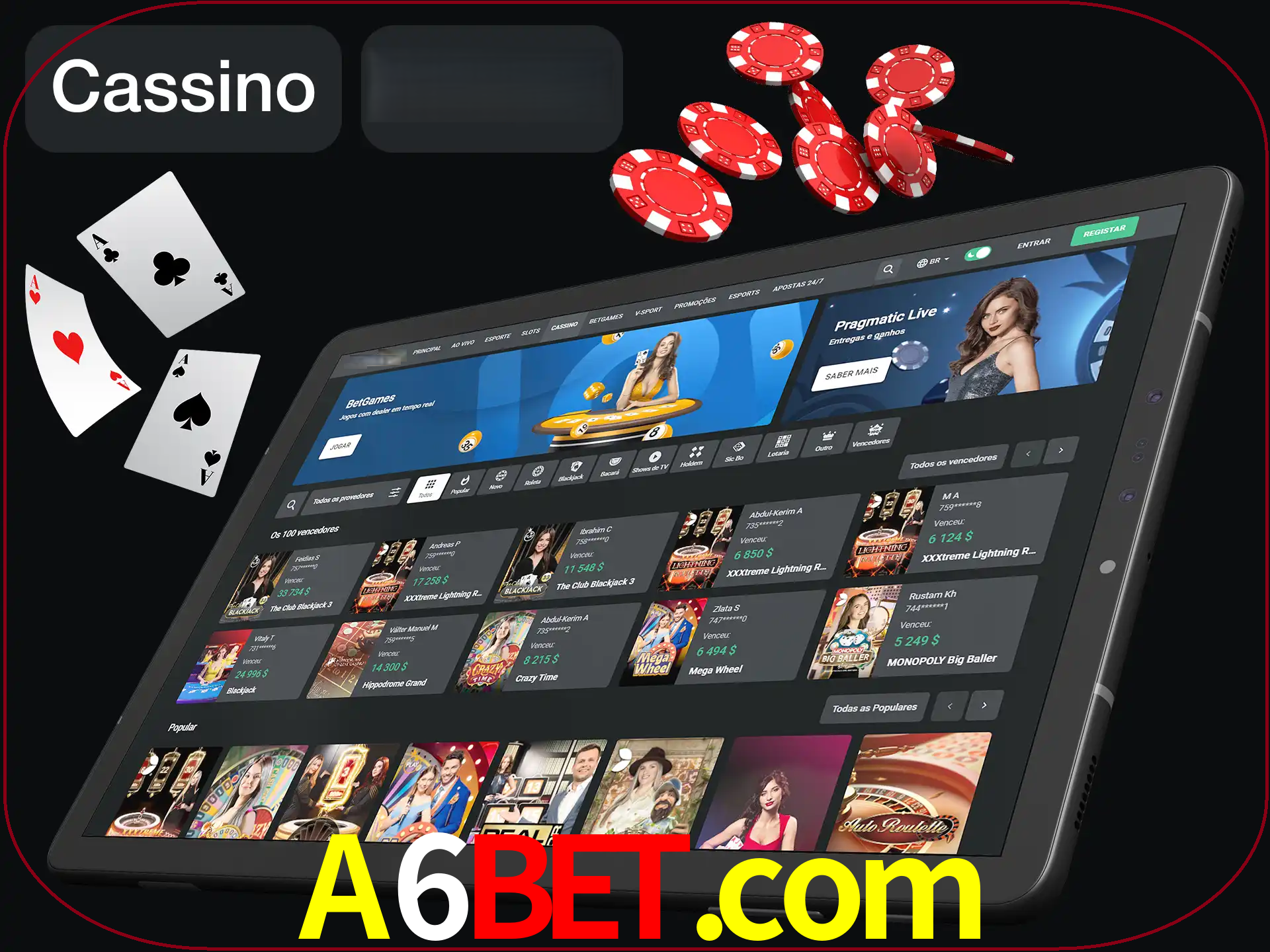 Jogue vários jogos de cassino em nosso cassino.