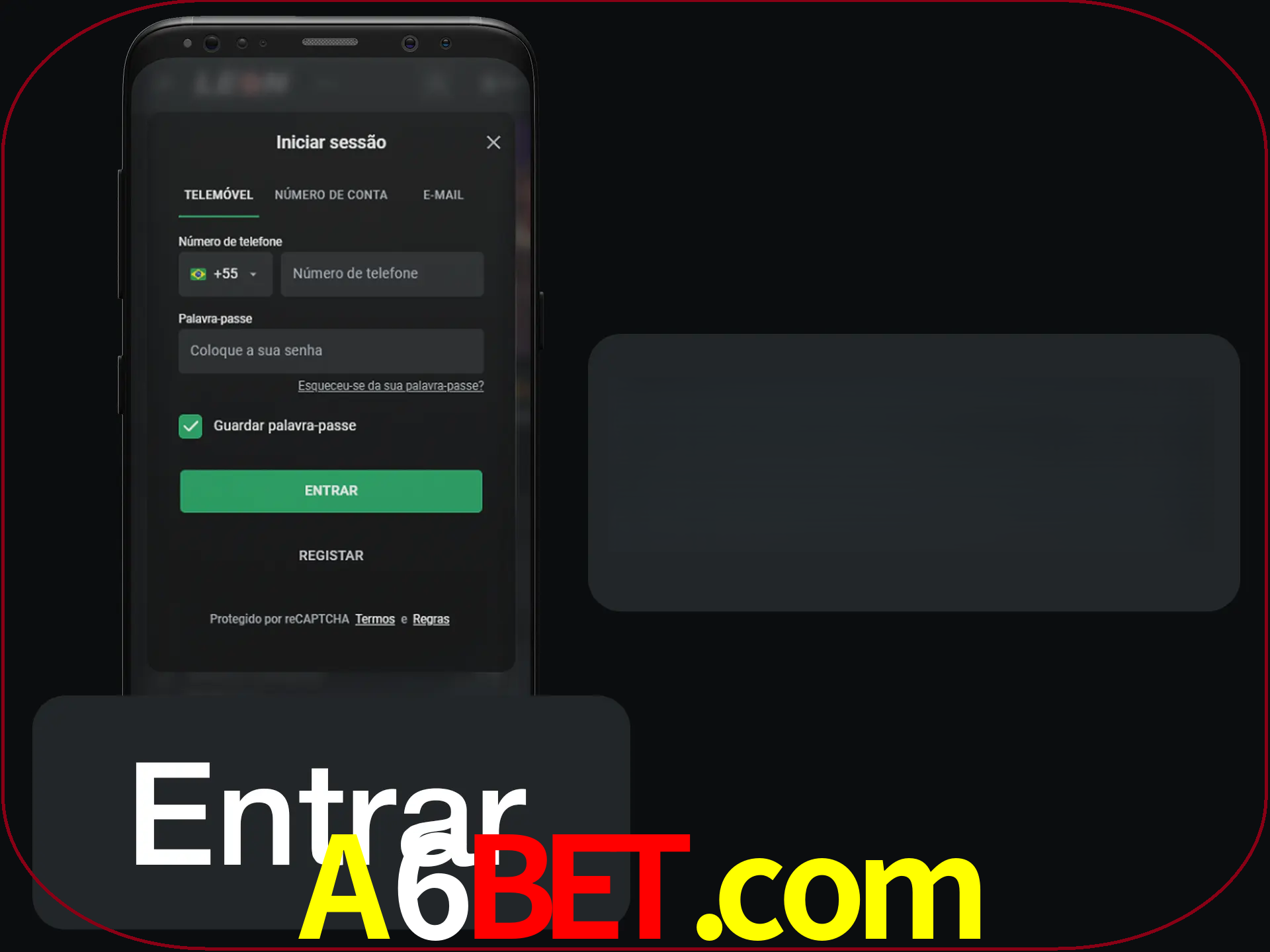 Faça o login para começar a apostar e jogar no cassino.